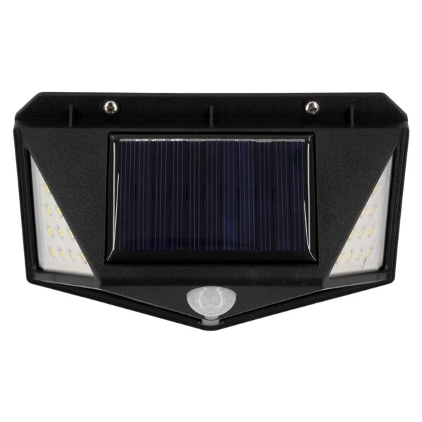 GloboStar® 71499 Αυτόνομο Ηλιακό Φωτιστικό LED SMD 10W 1000lm με Ενσωματωμένη Μπαταρία 1200mAh – Φωτοβολταϊκό Πάνελ με Αισθητήρα Ημέρας-Νύχτας και PIR Αισθητήρα Κίνησης Αδιάβροχο IP65 Ψυχρό Λευκό 6000K