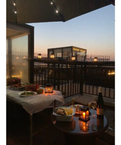 GloboStar® 71505 Αυτόνομο Ηλιακό Κρεμαστό Διακοσμητικό Φωτιστικό Φανάρι με Γιρλάντα LED 1W 50lm με Ενσωματωμένη Μπαταρία 120mAh – Φωτοβολταϊκό Πάνελ με Αισθητήρα Ημέρας-Νύχτας Αδιάβροχο IP65 Θερμό Λευκό 3000K