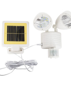 GloboStar® 71508 Λευκό Αυτόνομο Ηλιακό Φωτιστικό LED SMD 10W 150lm με Ενσωματωμένη Μπαταρία 1200mAh – Φωτοβολταϊκό Πάνελ με Αισθητήρα Ημέρας-Νύχτας και PIR Αισθητήρα Κίνησης Αδιάβροχο IP54 Ψυχρό Λευκό 6000K