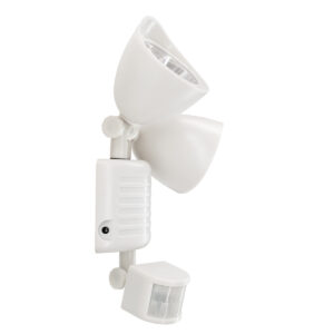GloboStar® 71508 Λευκό Αυτόνομο Ηλιακό Φωτιστικό LED SMD 10W 150lm με Ενσωματωμένη Μπαταρία 1200mAh – Φωτοβολταϊκό Πάνελ με Αισθητήρα Ημέρας-Νύχτας και PIR Αισθητήρα Κίνησης Αδιάβροχο IP54 Ψυχρό Λευκό 6000K