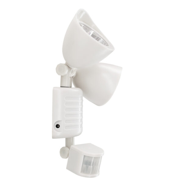 GloboStar® 71508 Λευκό Αυτόνομο Ηλιακό Φωτιστικό LED SMD 10W 150lm με Ενσωματωμένη Μπαταρία 1200mAh – Φωτοβολταϊκό Πάνελ με Αισθητήρα Ημέρας-Νύχτας και PIR Αισθητήρα Κίνησης Αδιάβροχο IP54 Ψυχρό Λευκό 6000K