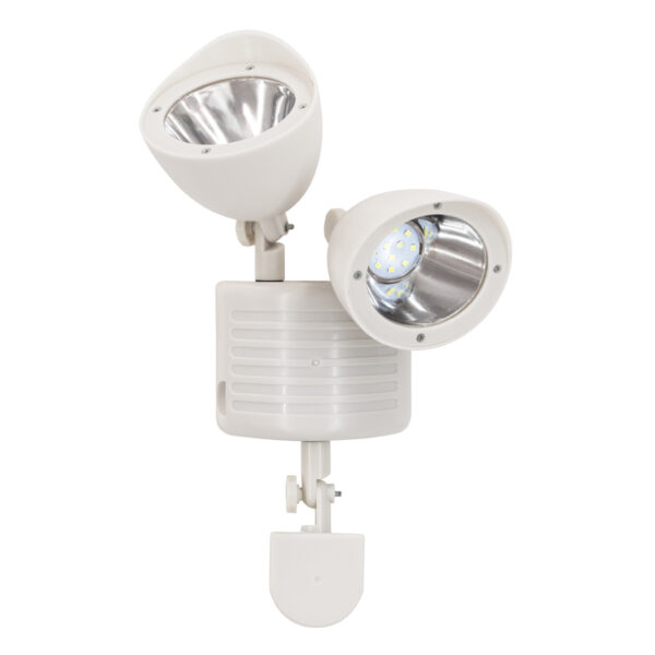 GloboStar® 71508 Λευκό Αυτόνομο Ηλιακό Φωτιστικό LED SMD 10W 150lm με Ενσωματωμένη Μπαταρία 1200mAh – Φωτοβολταϊκό Πάνελ με Αισθητήρα Ημέρας-Νύχτας και PIR Αισθητήρα Κίνησης Αδιάβροχο IP54 Ψυχρό Λευκό 6000K
