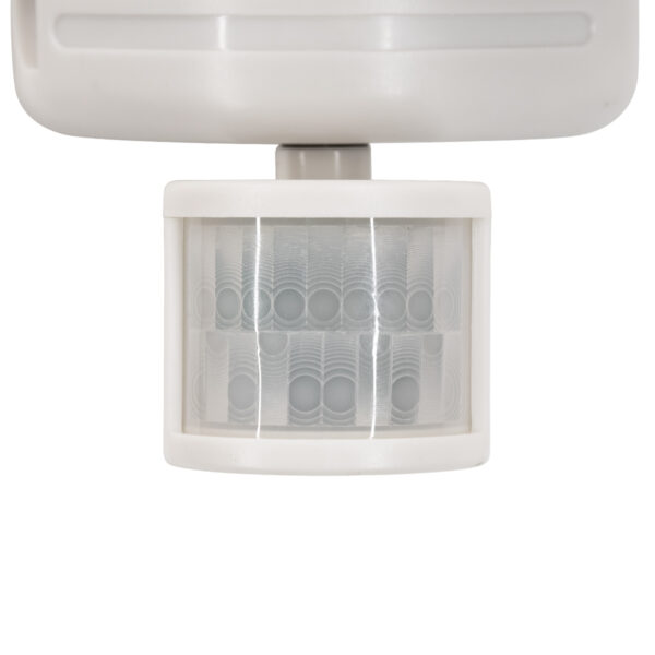 GloboStar® 71508 Λευκό Αυτόνομο Ηλιακό Φωτιστικό LED SMD 10W 150lm με Ενσωματωμένη Μπαταρία 1200mAh – Φωτοβολταϊκό Πάνελ με Αισθητήρα Ημέρας-Νύχτας και PIR Αισθητήρα Κίνησης Αδιάβροχο IP54 Ψυχρό Λευκό 6000K