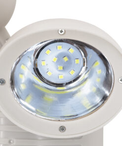 GloboStar® 71508 Λευκό Αυτόνομο Ηλιακό Φωτιστικό LED SMD 10W 150lm με Ενσωματωμένη Μπαταρία 1200mAh – Φωτοβολταϊκό Πάνελ με Αισθητήρα Ημέρας-Νύχτας και PIR Αισθητήρα Κίνησης Αδιάβροχο IP54 Ψυχρό Λευκό 6000K