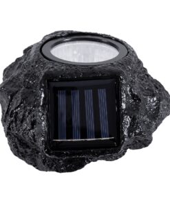 GloboStar® 71509 Αυτόνομο Ηλιακό Φωτιστικό LED SMD 1W 100lm με Ενσωματωμένη Μπαταρία 600mAh – Φωτοβολταϊκό Πάνελ με Αισθητήρα Ημέρας-Νύχτας Αδιάβροχο IP65 Διακοσμητική Πέτρα – Βράχος Κήπου Θερμό Λευκό 2700K