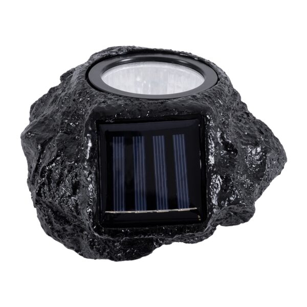 GloboStar® 71509 Αυτόνομο Ηλιακό Φωτιστικό LED SMD 1W 100lm με Ενσωματωμένη Μπαταρία 600mAh – Φωτοβολταϊκό Πάνελ με Αισθητήρα Ημέρας-Νύχτας Αδιάβροχο IP65 Διακοσμητική Πέτρα – Βράχος Κήπου Θερμό Λευκό 2700K