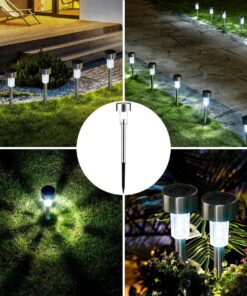 GloboStar® 71520 Αυτόνομο Ηλιακό Φωτιστικό LED SMD 1W 100lm με Ενσωματωμένη Μπαταρία 600mAh – Φωτοβολταϊκό Πάνελ με Αισθητήρα Ημέρας-Νύχτας Αδιάβροχο IP65 Φανάρι Κήπου Στρογγυλό Ψυχρό Λευκό 6000K