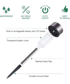 GloboStar® 71520 Αυτόνομο Ηλιακό Φωτιστικό LED SMD 1W 100lm με Ενσωματωμένη Μπαταρία 600mAh – Φωτοβολταϊκό Πάνελ με Αισθητήρα Ημέρας-Νύχτας Αδιάβροχο IP65 Φανάρι Κήπου Στρογγυλό Ψυχρό Λευκό 6000K