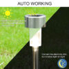 GloboStar® 71521 Αυτόνομο Ηλιακό Φωτιστικό LED SMD 1W 100lm με Ενσωματωμένη Μπαταρία 600mAh – Φωτοβολταϊκό Πάνελ με Αισθητήρα Ημέρας-Νύχτας Αδιάβροχο IP65 Φανάρι Κήπου Στρογγυλό Θερμό Λευκό 3000K