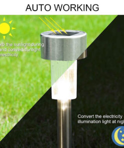 GloboStar® 71521 Αυτόνομο Ηλιακό Φωτιστικό LED SMD 1W 100lm με Ενσωματωμένη Μπαταρία 600mAh – Φωτοβολταϊκό Πάνελ με Αισθητήρα Ημέρας-Νύχτας Αδιάβροχο IP65 Φανάρι Κήπου Στρογγυλό Θερμό Λευκό 3000K