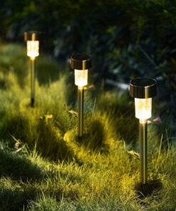 GloboStar® 71521 Αυτόνομο Ηλιακό Φωτιστικό LED SMD 1W 100lm με Ενσωματωμένη Μπαταρία 600mAh – Φωτοβολταϊκό Πάνελ με Αισθητήρα Ημέρας-Νύχτας Αδιάβροχο IP65 Φανάρι Κήπου Στρογγυλό Θερμό Λευκό 3000K