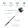 GloboStar® 71521 Αυτόνομο Ηλιακό Φωτιστικό LED SMD 1W 100lm με Ενσωματωμένη Μπαταρία 600mAh – Φωτοβολταϊκό Πάνελ με Αισθητήρα Ημέρας-Νύχτας Αδιάβροχο IP65 Φανάρι Κήπου Στρογγυλό Θερμό Λευκό 3000K
