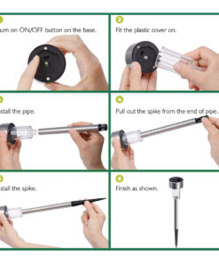 GloboStar® 71521 Αυτόνομο Ηλιακό Φωτιστικό LED SMD 1W 100lm με Ενσωματωμένη Μπαταρία 600mAh – Φωτοβολταϊκό Πάνελ με Αισθητήρα Ημέρας-Νύχτας Αδιάβροχο IP65 Φανάρι Κήπου Στρογγυλό Θερμό Λευκό 3000K