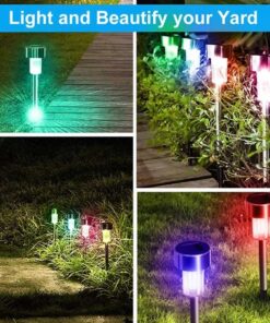 GloboStar® 71522 Αυτόνομο Ηλιακό Φωτιστικό LED SMD 1W 90lm με Ενσωματωμένη Μπαταρία 600mAh – Φωτοβολταϊκό Πάνελ με Αισθητήρα Ημέρας-Νύχτας Αδιάβροχο IP65 Φανάρι Κήπου Στρογγυλό Πολύχρωμο RGB