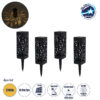 GloboStar® TRIBAL 71526 ΣΕΤ 4 Τεμαχίων Αυτόνομα Ηλιακά Φωτιστικά LED SMD 0.80W/Τεμ. 80lm/Τεμ. με Ενσωματωμένη Μπαταρία 600mAh – Φωτοβολταϊκό Πάνελ με Αισθητήρα Ημέρας-Νύχτας Αδιάβροχο IP65 Φανάρι Κήπου Τετράγωνο Θερμό Λευκό 2700K Μ6 x Π6 x Υ18cm – 1 Χρόνo Εγγύηση