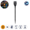 GloboStar® 71528 Αυτόνομο Ηλιακό Φωτιστικό LED SMD 4W 200lm με Ενσωματωμένη Μπαταρία 800mAh – Φωτοβολταϊκό Πάνελ – Αισθητήρα Ημέρας-Νύχτας Φαναράκι Κήπου – Εφέ Φλόγας Διακοσμητικό Αυτόνομο Αδιάβροχο IP65 1500-2000K Φ9.5 x Υ60cm