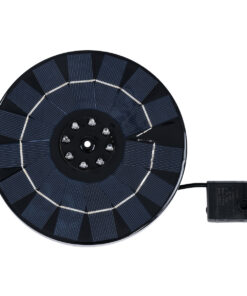 GloboStar® 71531 Ηλιακό Αυτόνομο Φωτοβολταϊκό Διακοσμητικό Συντριβάνι LED 3W με Μέγιστο Ύψος Νερού 30-60cm – 4 Διαφορετικά Μπέκ Ψεκασμού Αδιάβροχο IP68 Θερμό Λευκό 2700K Φ18 x Υ8cm