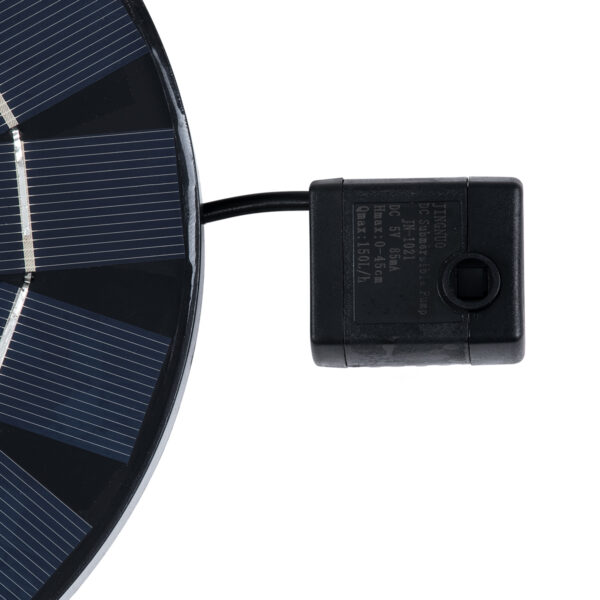 GloboStar® 71531 Ηλιακό Αυτόνομο Φωτοβολταϊκό Διακοσμητικό Συντριβάνι LED 3W με Μέγιστο Ύψος Νερού 30-60cm – 4 Διαφορετικά Μπέκ Ψεκασμού Αδιάβροχο IP68 Θερμό Λευκό 2700K Φ18 x Υ8cm