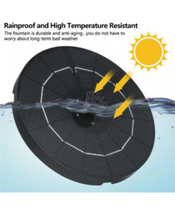 GloboStar® 71533 Ηλιακό Αυτόνομο Φωτοβολταϊκό Διακοσμητικό Συντριβάνι LED 3W με Μέγιστο Ύψος Νερού 30-60cm – 4 Διαφορετικά Μπέκ Ψεκασμού Αδιάβροχο IP68 Πολύχρωμο RGB Φ18 x Υ8cm