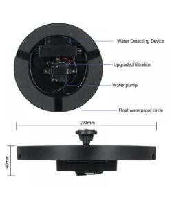 GloboStar® 71533 Ηλιακό Αυτόνομο Φωτοβολταϊκό Διακοσμητικό Συντριβάνι LED 3W με Μέγιστο Ύψος Νερού 30-60cm – 4 Διαφορετικά Μπέκ Ψεκασμού Αδιάβροχο IP68 Πολύχρωμο RGB Φ18 x Υ8cm