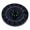 GloboStar® 71533 Ηλιακό Αυτόνομο Φωτοβολταϊκό Διακοσμητικό Συντριβάνι LED 3W με Μέγιστο Ύψος Νερού 30-60cm – 4 Διαφορετικά Μπέκ Ψεκασμού Αδιάβροχο IP68 Πολύχρωμο RGB Φ18 x Υ8cm