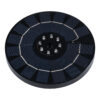 GloboStar® 71533 Ηλιακό Αυτόνομο Φωτοβολταϊκό Διακοσμητικό Συντριβάνι LED 3W με Μέγιστο Ύψος Νερού 30-60cm – 4 Διαφορετικά Μπέκ Ψεκασμού Αδιάβροχο IP68 Πολύχρωμο RGB Φ18 x Υ8cm