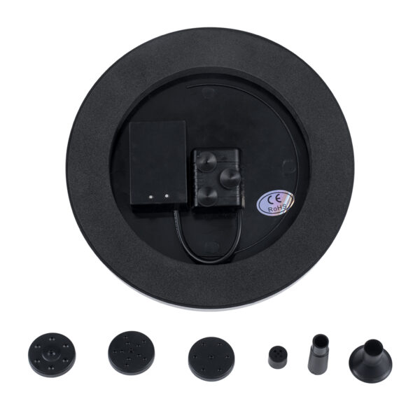 GloboStar® 71533 Ηλιακό Αυτόνομο Φωτοβολταϊκό Διακοσμητικό Συντριβάνι LED 3W με Μέγιστο Ύψος Νερού 30-60cm – 4 Διαφορετικά Μπέκ Ψεκασμού Αδιάβροχο IP68 Πολύχρωμο RGB Φ18 x Υ8cm