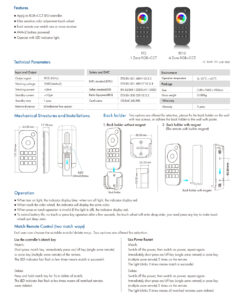 GloboStar® 71544 RT10 SKYDANCE Ασύρματο Χειριστήριο Αφής RF 2.4Ghz 4 Group για όλα τα RGBW+WW SKYDANCE Controller DC 3V 2 x AAA – IP20 Μαύρο Μ12.2 x Π5.3 x Υ1.7cm – 5 Years Warranty