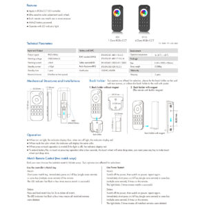 GloboStar® 71544 RT10 SKYDANCE Ασύρματο Χειριστήριο Αφής RF 2.4Ghz 4 Group για όλα τα RGBW+WW SKYDANCE Controller DC 3V 2 x AAA – IP20 Μαύρο Μ12.2 x Π5.3 x Υ1.7cm – 5 Years Warranty