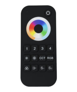 GloboStar® 71544 RT10 SKYDANCE Ασύρματο Χειριστήριο Αφής RF 2.4Ghz 4 Group για όλα τα RGBW+WW SKYDANCE Controller DC 3V 2 x AAA – IP20 Μαύρο Μ12.2 x Π5.3 x Υ1.7cm – 5 Years Warranty