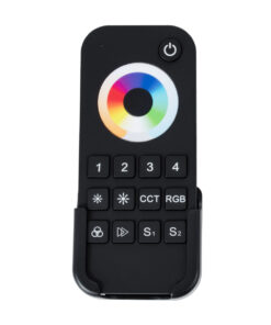 GloboStar® 71544 RT10 SKYDANCE Ασύρματο Χειριστήριο Αφής RF 2.4Ghz 4 Group για όλα τα RGBW+WW SKYDANCE Controller DC 3V 2 x AAA – IP20 Μαύρο Μ12.2 x Π5.3 x Υ1.7cm – 5 Years Warranty