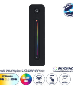 GloboStar® 71545 R10 SKYDANCE Ασύρματο Χειριστήριο Αφής RF 2.4Ghz 1 Group για όλα τα RGBW+WW+CCT SKYDANCE Controller DC 3V 1 x CR2032 – IP20 Μαύρο Μ12.2 x Π5.3 x Υ1.7cm – 5 Years Warranty