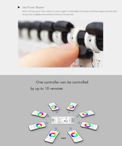 GloboStar® 71546 V3 SKYDANCE DC RF 2.4Ghz Dimmer High Speed Controller 3 Καναλιών DC 12-24V 3 x 5A 96W – Max 12A 288W – IP20 Μ10 x Π3.5 x Υ2cm – 5 Years Warranty