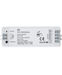 GloboStar® 71546 V3 SKYDANCE DC RF 2.4Ghz Dimmer High Speed Controller 3 Καναλιών DC 12-24V 3 x 5A 96W – Max 12A 288W – IP20 Μ10 x Π3.5 x Υ2cm – 5 Years Warranty