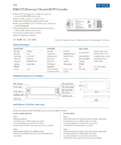 GloboStar® 71546 V3 SKYDANCE DC RF 2.4Ghz Dimmer High Speed Controller 3 Καναλιών DC 12-24V 3 x 5A 96W – Max 12A 288W – IP20 Μ10 x Π3.5 x Υ2cm – 5 Years Warranty