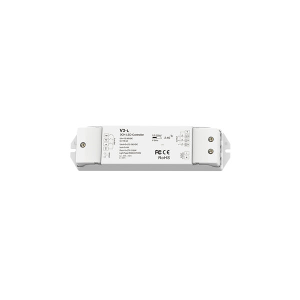 GloboStar® 71547 V3-L SKYDANCE DC RF 2.4Ghz Dimmer High Speed Controller & Push Dimming 3 Κανάλια DC 12-48V 3 x 6A 288W – Max 18.5A 288W – IP20 Μ17.5 x Π4.5 x Υ2.5cm – 5 Years Warranty