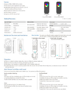 GloboStar® 71548 RT4 SKYDANCE Ασύρματο Χειριστήριο Αφής RF 2.4Ghz 1 Group για όλα τα RGB/RGBW SKYDANCE Controller DC 3V 2 x AAA – IP20 Μαύρο Μ12.2 x Π5.3 x Υ1.7cm – 5 Years Warranty