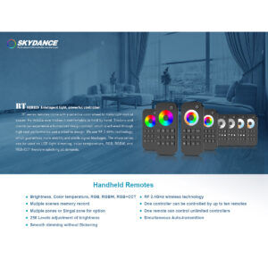 GloboStar® 71548 RT4 SKYDANCE Ασύρματο Χειριστήριο Αφής RF 2.4Ghz 1 Group για όλα τα RGB/RGBW SKYDANCE Controller DC 3V 2 x AAA – IP20 Μαύρο Μ12.2 x Π5.3 x Υ1.7cm – 5 Years Warranty