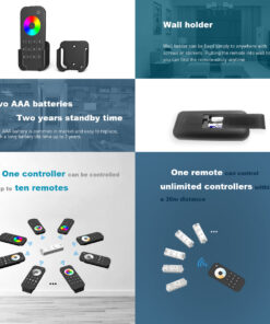 GloboStar® 71548 RT4 SKYDANCE Ασύρματο Χειριστήριο Αφής RF 2.4Ghz 1 Group για όλα τα RGB/RGBW SKYDANCE Controller DC 3V 2 x AAA – IP20 Μαύρο Μ12.2 x Π5.3 x Υ1.7cm – 5 Years Warranty