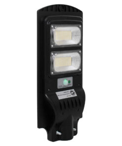 GloboStar® 71551 Αυτόνομο Ηλιακό Φωτιστικό Δρόμου Street Light LED SMD 100W 8000lm με Ενσωματωμένη Μπαταρία Li-ion 5500mAh – Φωτοβολταϊκό Πάνελ με Αισθητήρα Ημέρας-Νύχτας PIR Αισθητήρα Κίνησης Αδιάβροχο IP65 Ψυχρό Λευκό 6000K