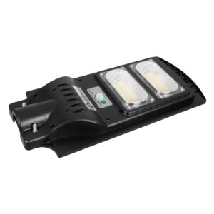 GloboStar® 71551 Αυτόνομο Ηλιακό Φωτιστικό Δρόμου Street Light LED SMD 100W 8000lm με Ενσωματωμένη Μπαταρία Li-ion 5500mAh – Φωτοβολταϊκό Πάνελ με Αισθητήρα Ημέρας-Νύχτας PIR Αισθητήρα Κίνησης Αδιάβροχο IP65 Ψυχρό Λευκό 6000K