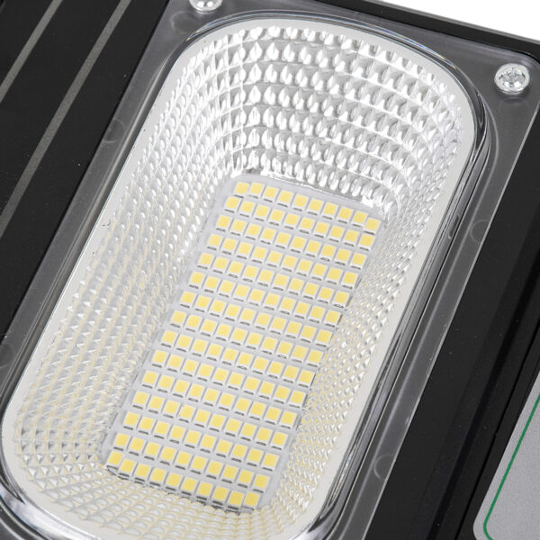 GloboStar® 71551 Αυτόνομο Ηλιακό Φωτιστικό Δρόμου Street Light LED SMD 100W 8000lm με Ενσωματωμένη Μπαταρία Li-ion 5500mAh – Φωτοβολταϊκό Πάνελ με Αισθητήρα Ημέρας-Νύχτας PIR Αισθητήρα Κίνησης Αδιάβροχο IP65 Ψυχρό Λευκό 6000K