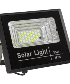 GloboStar® 71554 Αυτόνομος Ηλιακός Προβολέας LED SMD 25W 2000lm με Ενσωματωμένη Μπαταρία 3000mAh – Φωτοβολταϊκό Πάνελ με Αισθητήρα Ημέρας-Νύχτας και Ασύρματο Χειριστήριο RF 2.4Ghz Αδιάβροχος IP66 Ψυχρό Λευκό 6000K