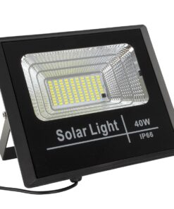 GloboStar® 71555 Αυτόνομος Ηλιακός Προβολέας LED SMD 40W 3200lm με Ενσωματωμένη Μπαταρία 5000mAh – Φωτοβολταϊκό Πάνελ με Αισθητήρα Ημέρας-Νύχτας και Ασύρματο Χειριστήριο RF 2.4Ghz Αδιάβροχος IP66 Ψυχρό Λευκό 6000K
