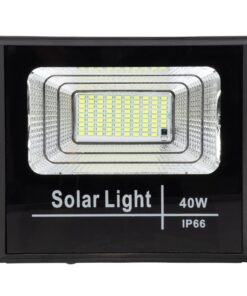 GloboStar® 71555 Αυτόνομος Ηλιακός Προβολέας LED SMD 40W 3200lm με Ενσωματωμένη Μπαταρία 5000mAh – Φωτοβολταϊκό Πάνελ με Αισθητήρα Ημέρας-Νύχτας και Ασύρματο Χειριστήριο RF 2.4Ghz Αδιάβροχος IP66 Ψυχρό Λευκό 6000K
