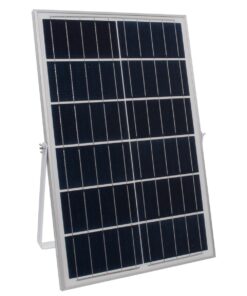 GloboStar® 71557 Αυτόνομος Ηλιακός Προβολέας LED SMD 100W 8000lm με Ενσωματωμένη Μπαταρία 15000mAh – Φωτοβολταϊκό Πάνελ με Αισθητήρα Ημέρας-Νύχτας και Ασύρματο Χειριστήριο RF 2.4Ghz Αδιάβροχος IP66 Ψυχρό Λευκό 6000K