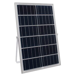 GloboStar® 71557 Αυτόνομος Ηλιακός Προβολέας LED SMD 100W 8000lm με Ενσωματωμένη Μπαταρία 15000mAh – Φωτοβολταϊκό Πάνελ με Αισθητήρα Ημέρας-Νύχτας και Ασύρματο Χειριστήριο RF 2.4Ghz Αδιάβροχος IP66 Ψυχρό Λευκό 6000K