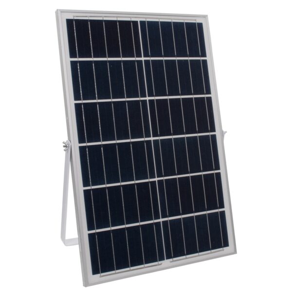 GloboStar® 71557 Αυτόνομος Ηλιακός Προβολέας LED SMD 100W 8000lm με Ενσωματωμένη Μπαταρία 15000mAh – Φωτοβολταϊκό Πάνελ με Αισθητήρα Ημέρας-Νύχτας και Ασύρματο Χειριστήριο RF 2.4Ghz Αδιάβροχος IP66 Ψυχρό Λευκό 6000K