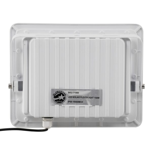 GloboStar® 71560 Αυτόνομος Ηλιακός Προβολέας LED SMD 150W 18000lm με Ενσωματωμένη Μπαταρία 15000mAh – Φωτοβολταϊκό Πάνελ με Αισθητήρα Ημέρας-Νύχτας και Ασύρματο Χειριστήριο RF 2.4Ghz Αδιάβροχος IP66 Ψυχρό Λευκό 6000K