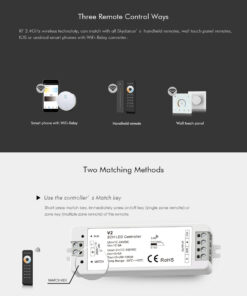 GloboStar® 71564 V2 SKYDANCE DC RF 2.4Ghz Dimmer High Speed Controller 2 Καναλιών DC 12-24V 2 x 5A 120W – Max 10.5A 252W – IP20 Μ10 x Π3.5 x Υ2cm – 5 Years Warranty